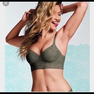 VS PINK Bralette Olive Green